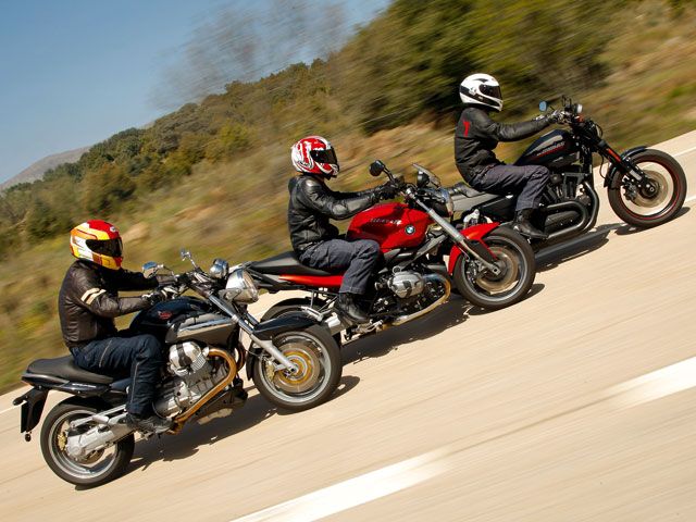 Comparativa BMW R 1200 R, Moto Guzzi Breva 1200 ABS y Harley-Davidson XR1200X