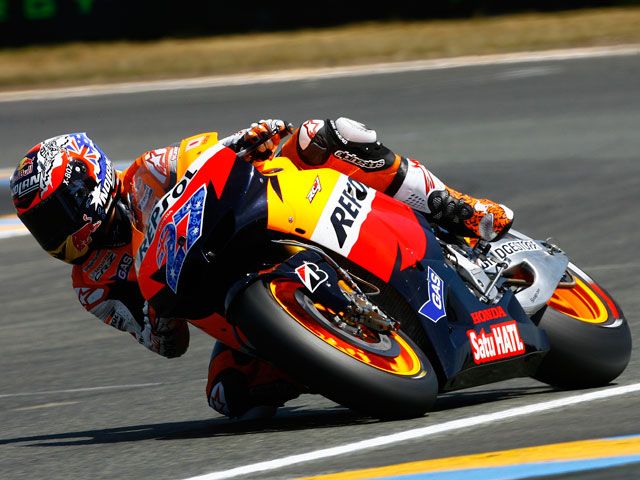Stoner, mejor tiempo en los cronometrados de MotoGP.