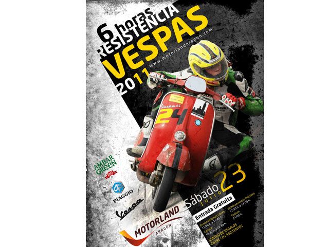 II Edición de las 6h de resitencia de Vespa en Motorland Aragón