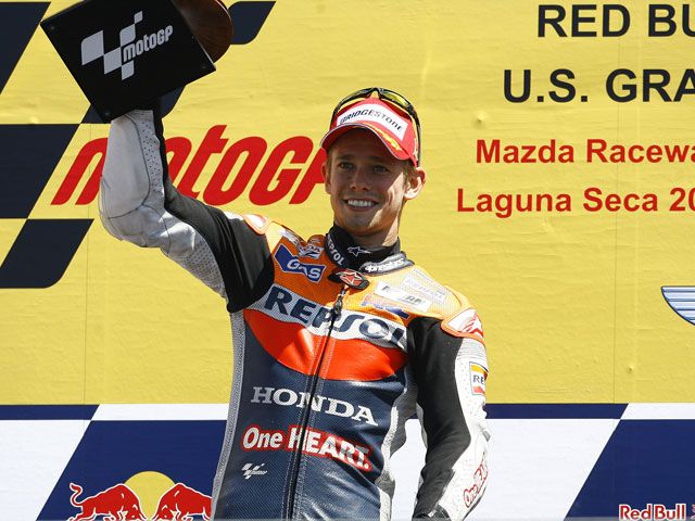 Casey Stoner: "Es una victoria fantástica por que el fin de semana ha sido duro"