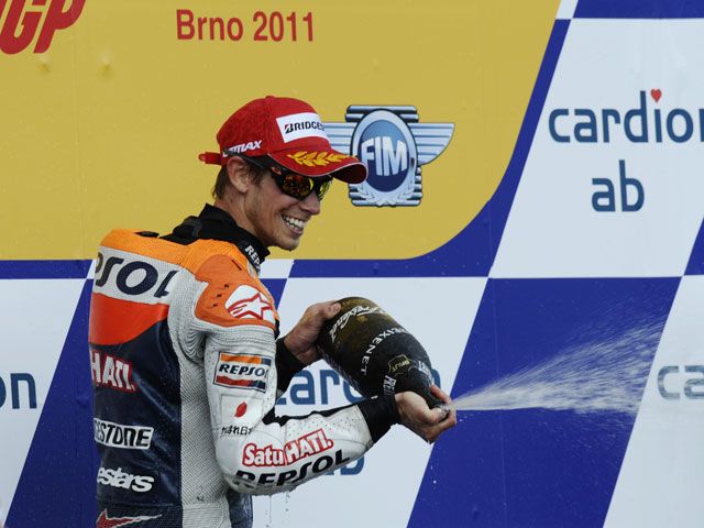 Casey Stoner: "Si Dani no se hubiera caido, habría sido muy complicado ganar"