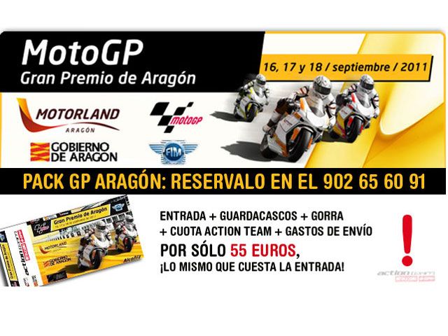 Pack de entradas para el Gran Premio de Aragón de Moto GP