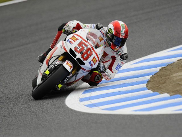 Marco Simoncelli prueba la Honda RC213V de 2012