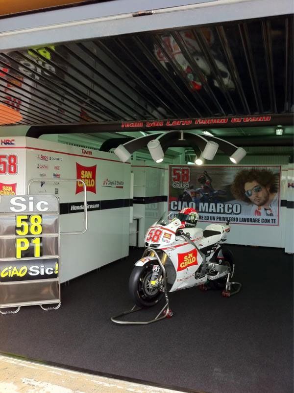 Marco Simoncelli, presente en el Gran Premio de Valencia