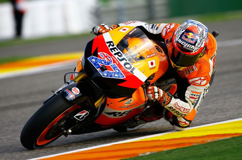 Casey Stoner rueda a otro nivel en los cronometrados del GP de Valencia