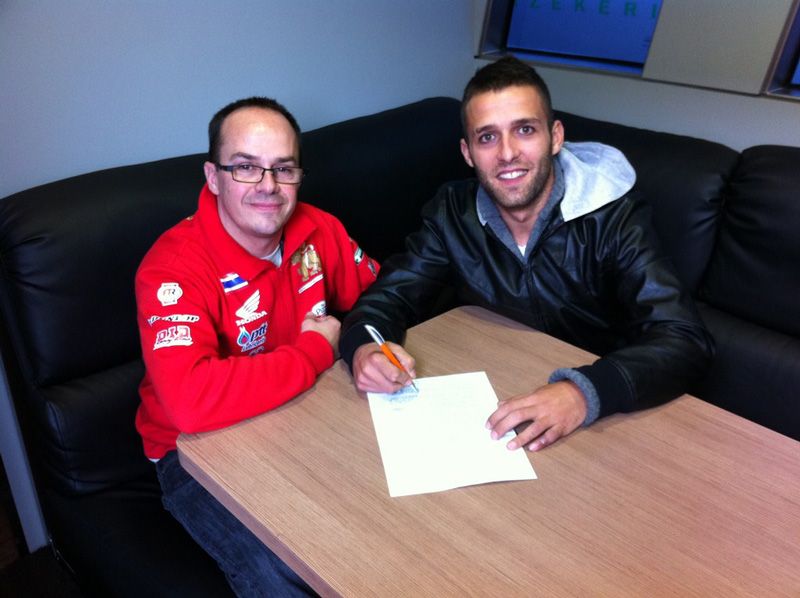 Ángel Rodríguez, en el Mundial de Moto2