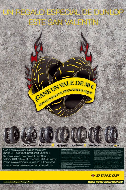 Dunlop te regala un bono de 30 euros por San Valentín