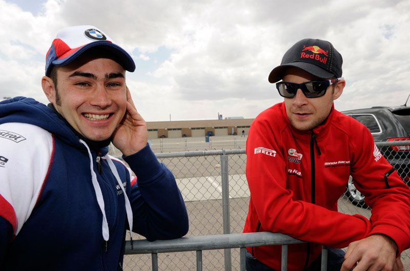 Rea y Haslam, en el equipo Honda de SBK en 2013