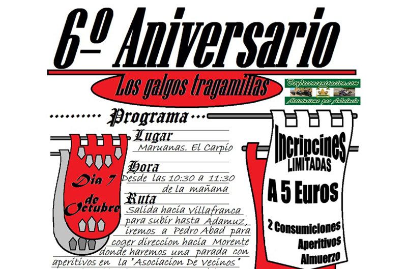 VI Aniversario Los Galgos Tragamillas