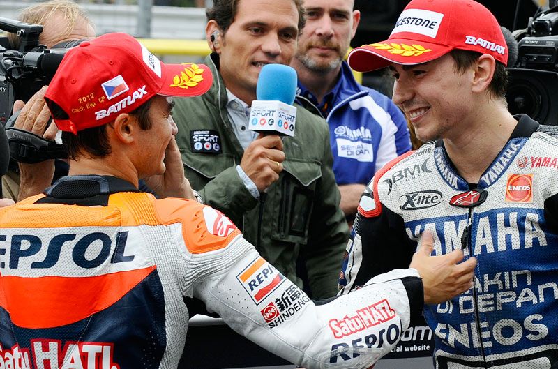 El duelo entre Lorenzo y Pedrosa en el circuito de Honda