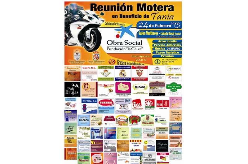 Runión Motera en beneficio de Tania