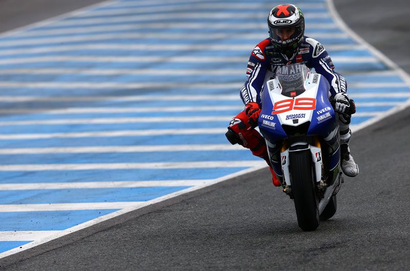Lorenzo el más rápido bajo la lluvia en Jerez