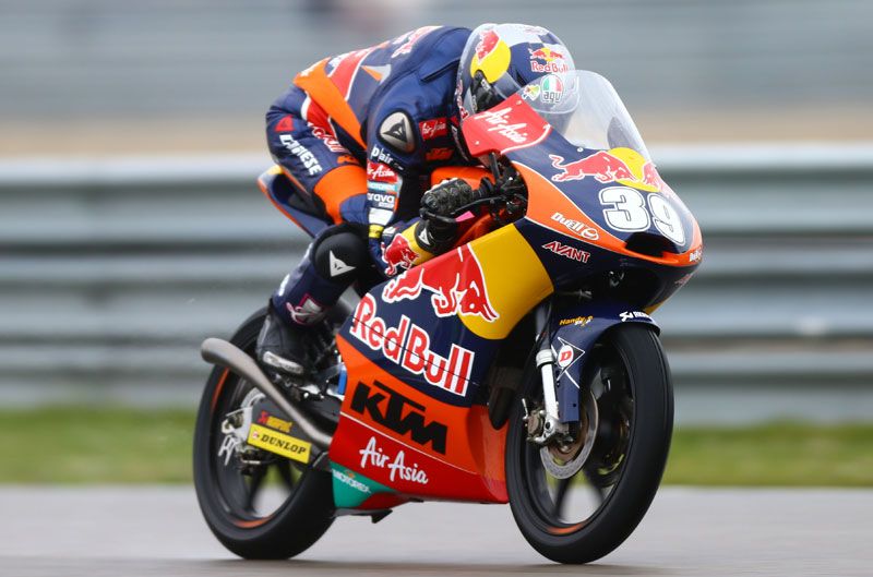 Luis Salom, primero en el FP1 de Moto3 en Alemania