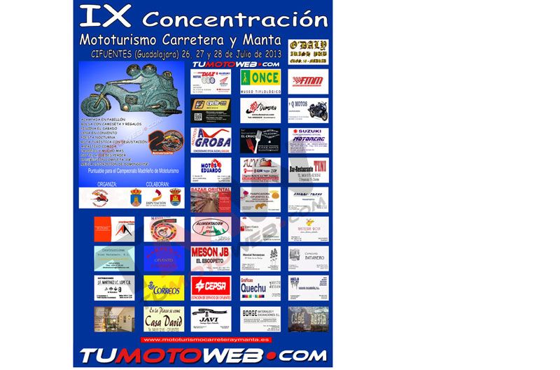 IX Concentración Mototurismo Carretera y Manta Cifuentes 2013