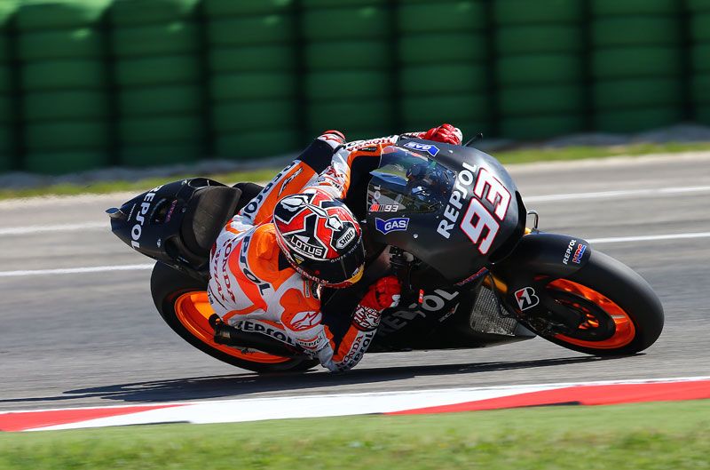 Marc Márquez, el más rápido en los test de Misano