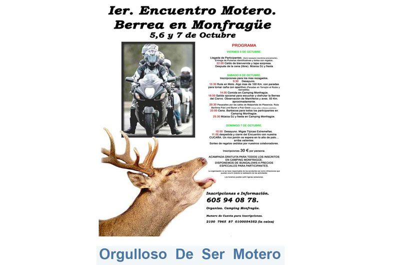 II Encuentro Motero Berrea en Monfragüe 2013