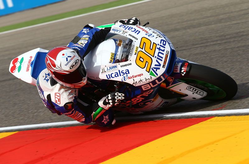 Álex Mariñelarena, con el equipo Tech3 en el Mundial de Moto2 de 2014