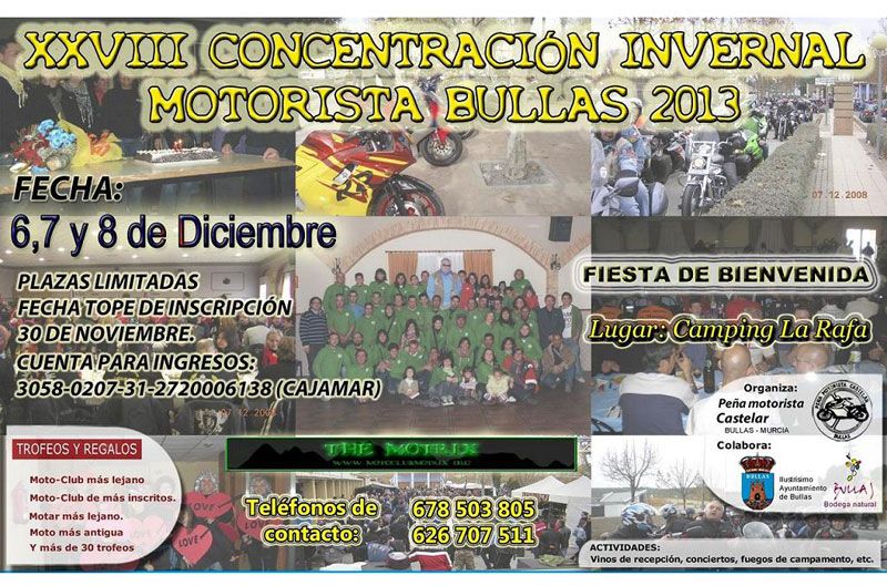XXVIII Concentración Motorista Invernal Bullas 2013