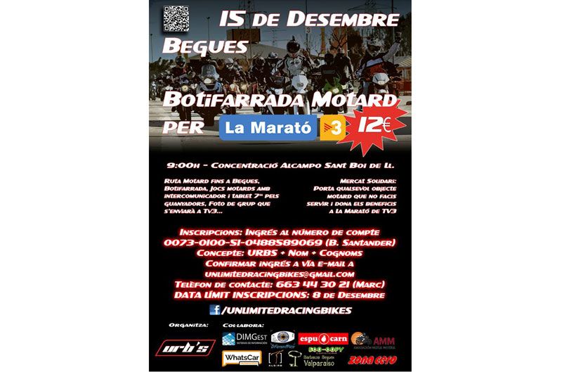 Butifarrada Motera Begues para La Marató de TV3 Butifarrada Motera Begues para La Marató de TV3