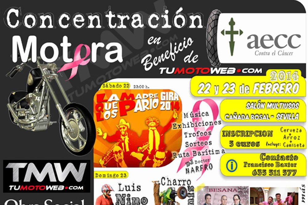 Concentración Motera en beneficio de la AECC 2014