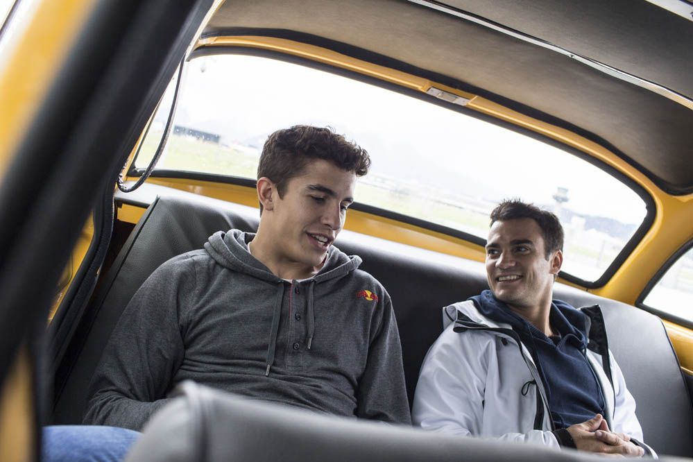Así rodaron Márquez y Pedrosa 'Faster'