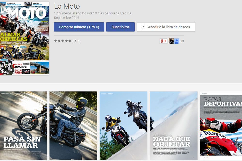 La Moto, en el Kiosco de Google Play Store