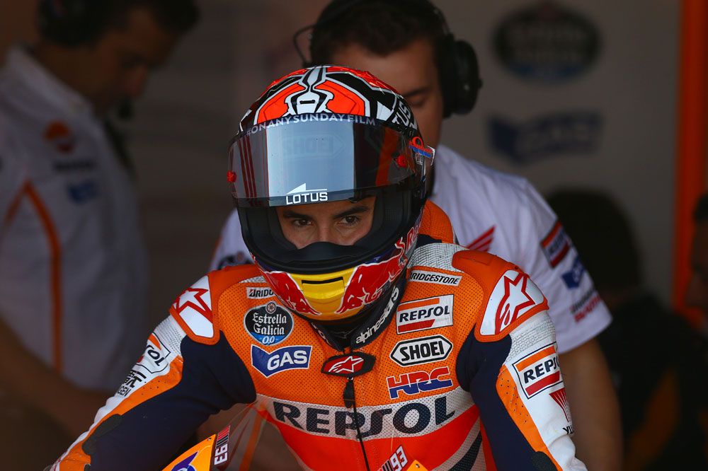 Entrevista a Marc Márquez tras el primer día en Aragón