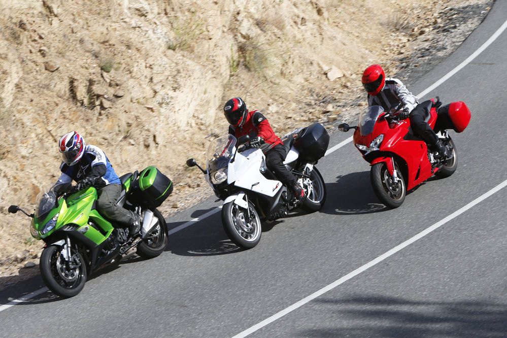 Comparativa turismo: BMW F 800 GT, Honda VFR800F, Kawasaki Z1000SX Tourer