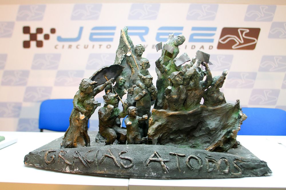 La obra 'La afición' gana el concurso del Monumento a la Afición del Circuito de Jerez