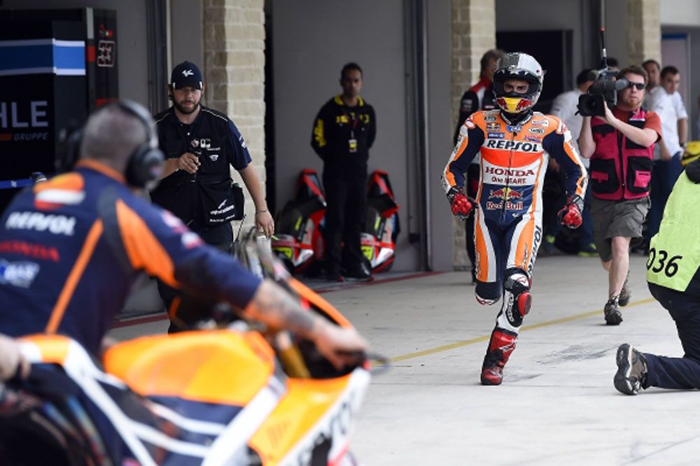 Marc Márquez: Dejé lo moto y esprintar, esprintar, esprintar...
