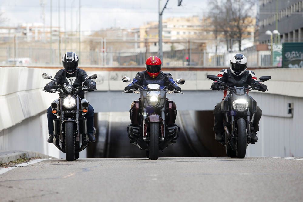 Comparativa Muscle Bikes: Ducati Diavel, Honda Gold Wing F6C y Yamaha V-Max