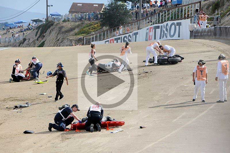 Bernat Martínez y Dani Rivas fallecen en Laguna Seca