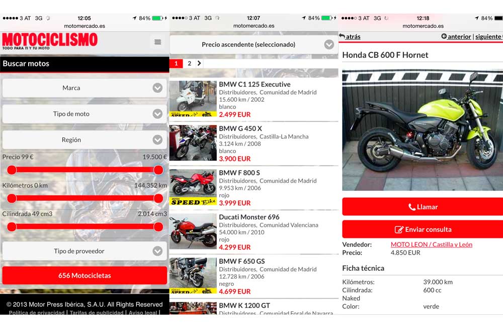 Motomercado para móvil, ya disponible