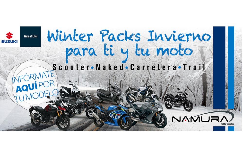 Tú y tu moto con Winter Pack en Suzuki Namura