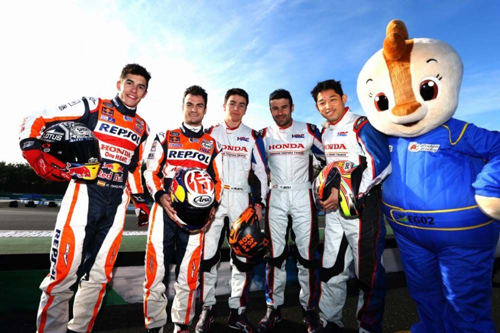 Los pilotos de Honda, de celebración en Japón
