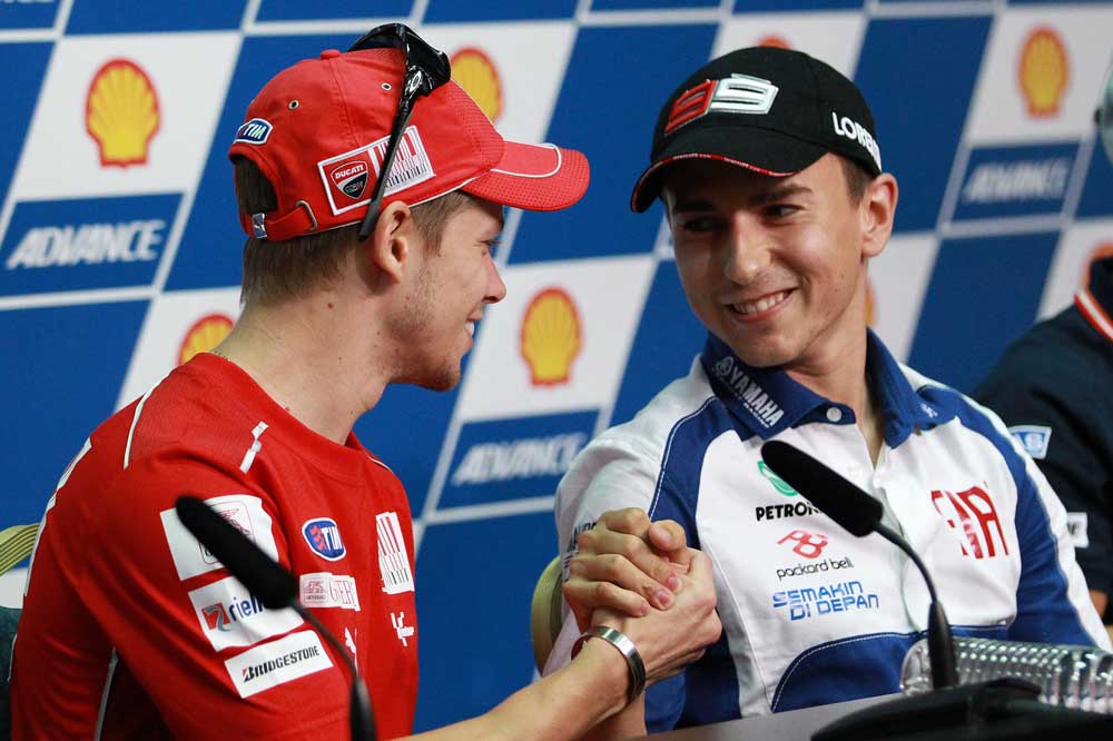 Jorge Lorenzo: Si Stoner corre alguna carrera, pienso que peleará con nosotros por la victoria