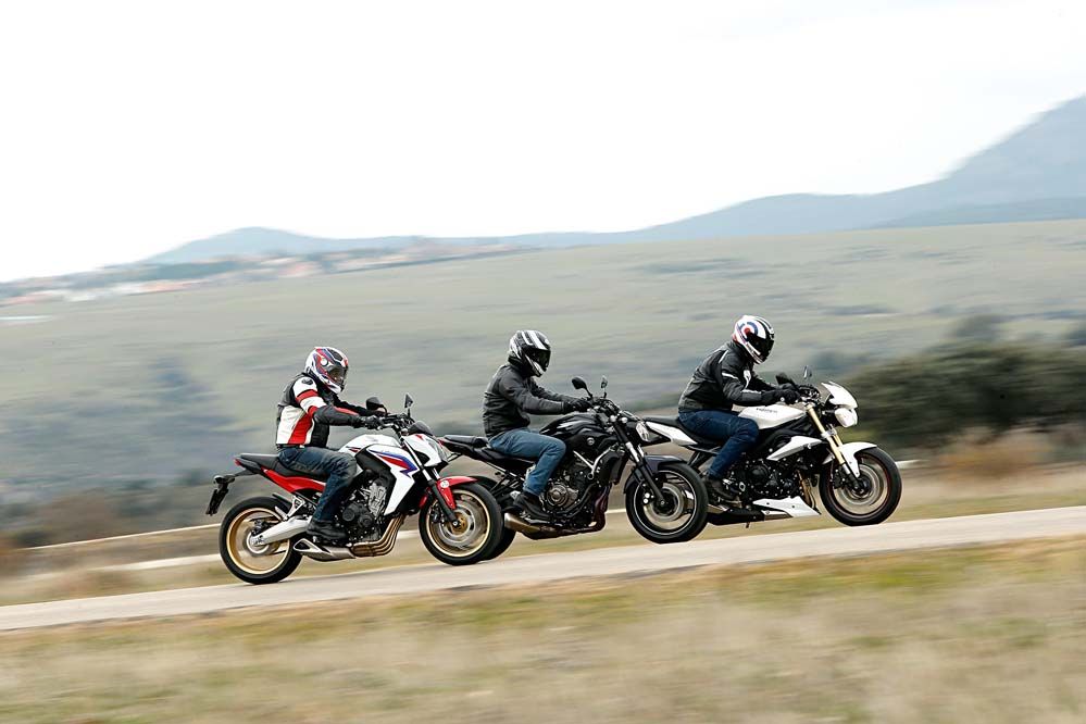 Comparativa naked: Honda, Triumph y Yamaha
