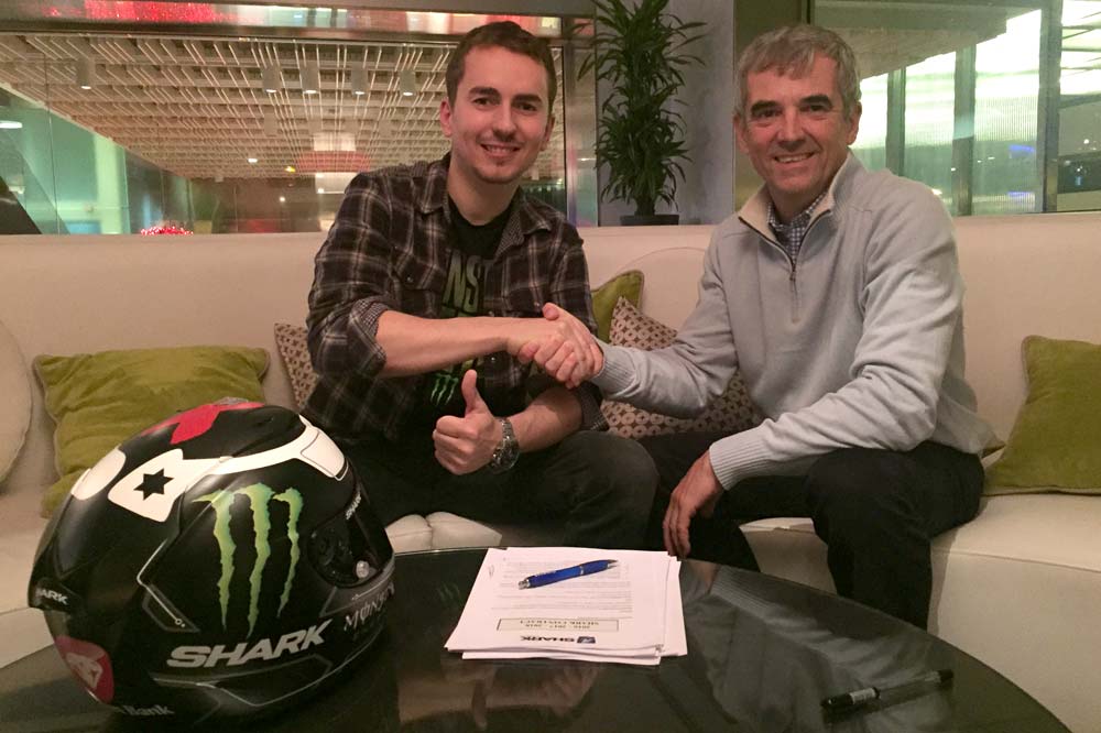Jorge Lorenzo usará cascos Shark las próximas tres temporadas