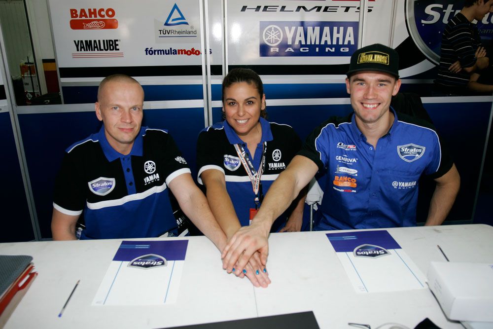 Niko Mäkinen y Mika Höglund, en el Yamaha Stratos del Europeo de SBK
