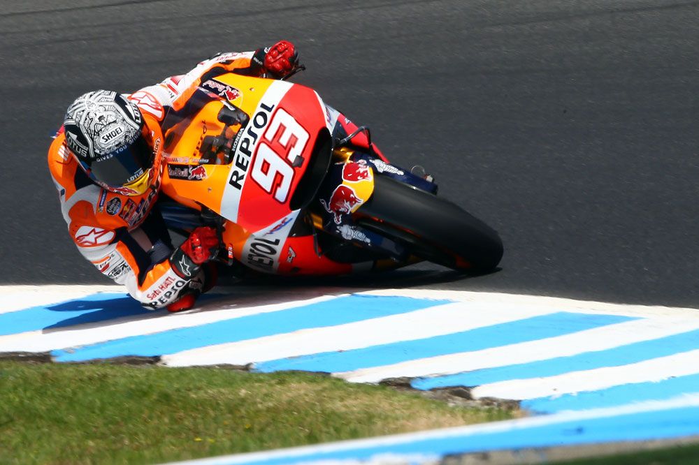 Marc Márquez, más rápido que Maverick Viñales en los test de Phillip Island