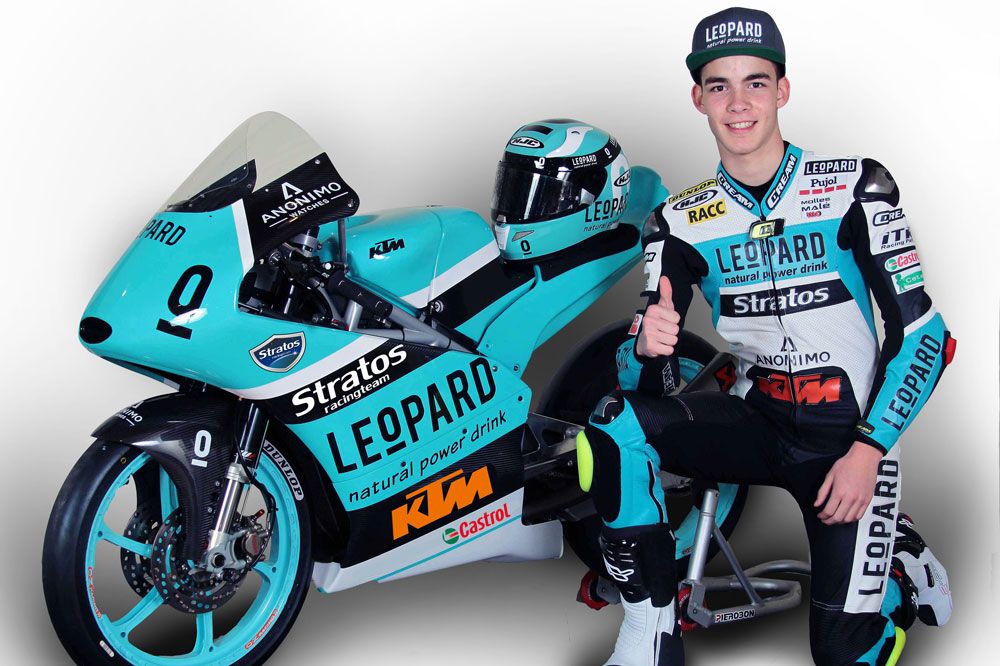 Gerard Riu, con el Leopard Junior Stratos al FIM CEV