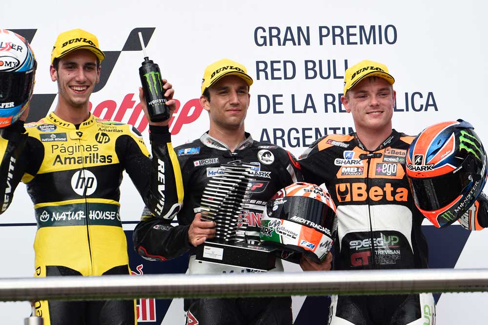 Mundial de Moto2 2016: Trío ganador