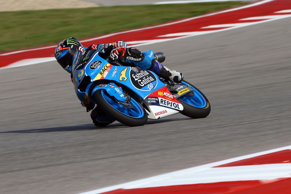Jorge Navarro lidera la mañana de Moto3 en Austin