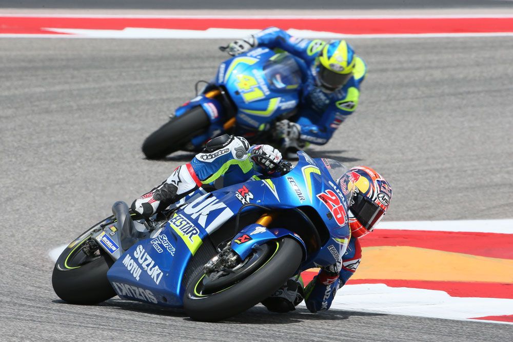 Los pilotos de Suzuki, satisfechos con el resultado en el GP de las Américas