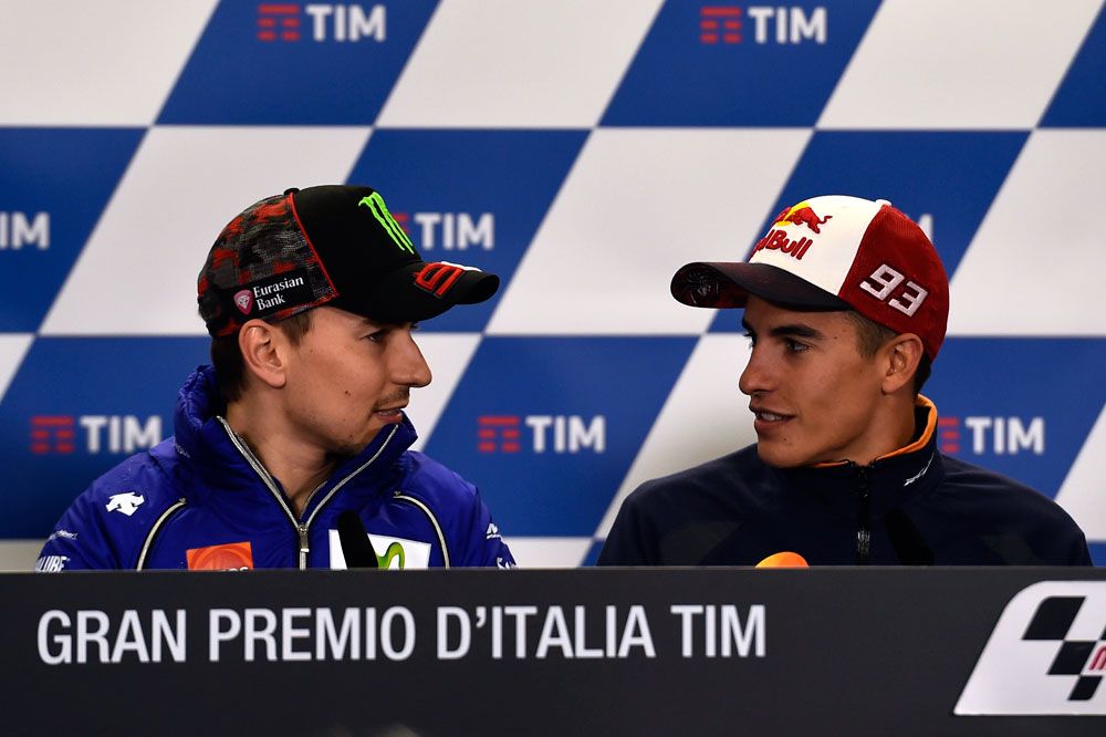 Marc Márquez no quiere guardaespaldas en Mugello. Jorge Lorenzo: “nunca se sabe”