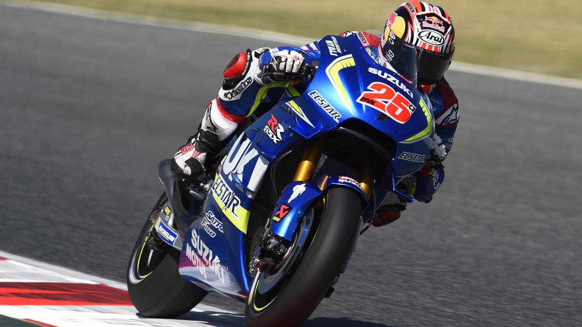 Maverick Viñales, por delante de las Honda en el 'nuevo' trazado de Montmeló
