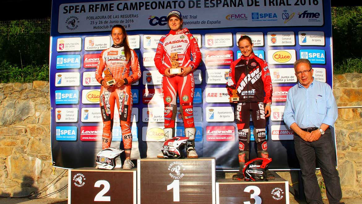 Sandra Gómez se llevó la victoria en el nacional de Trial en Pobladura