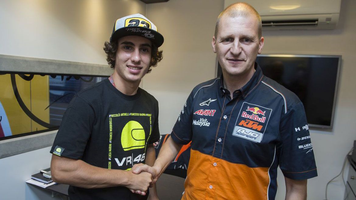 Niccolò Antonelli, con el Red Bull KTM Ajo en 2017