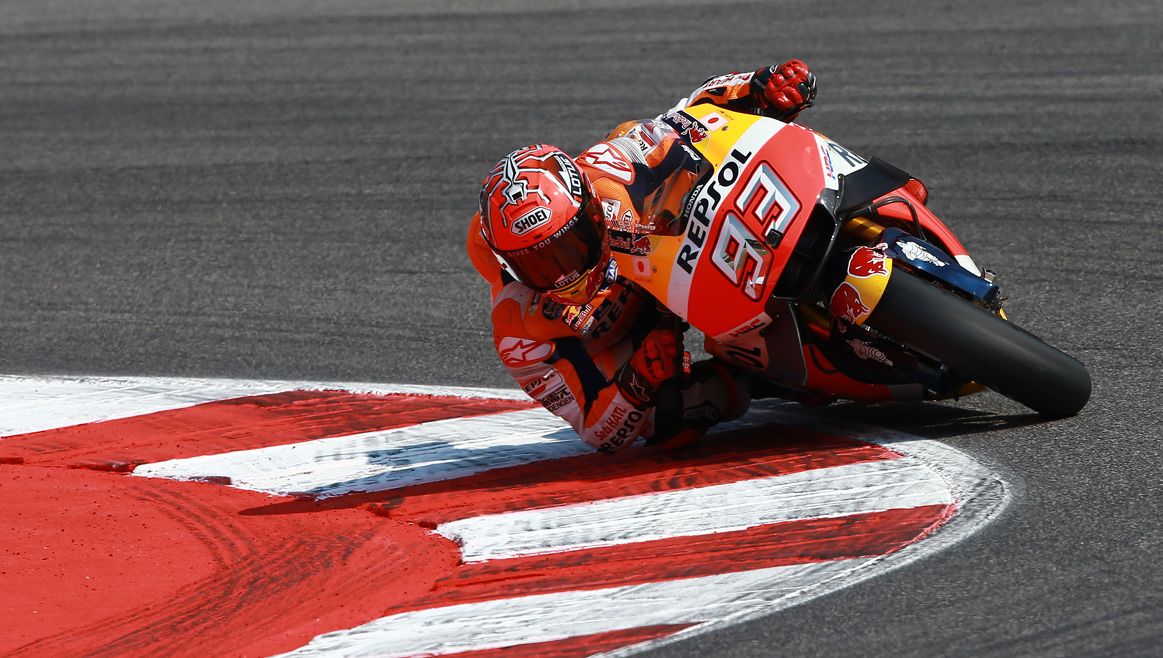 Marc Márquez lidera la FP1 en Aragón