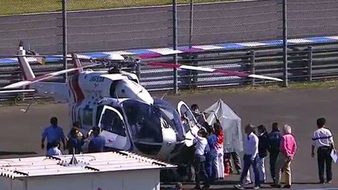 Jorge Lorenzo evacuado en helicóptero tras una fea caída